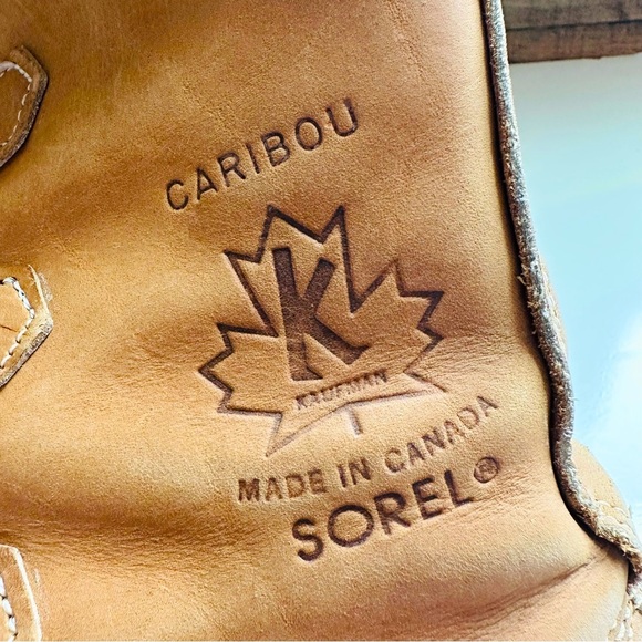 Sorel Caribou Waterproof Winter Boots - Tan and Black - Picture 5 of 9